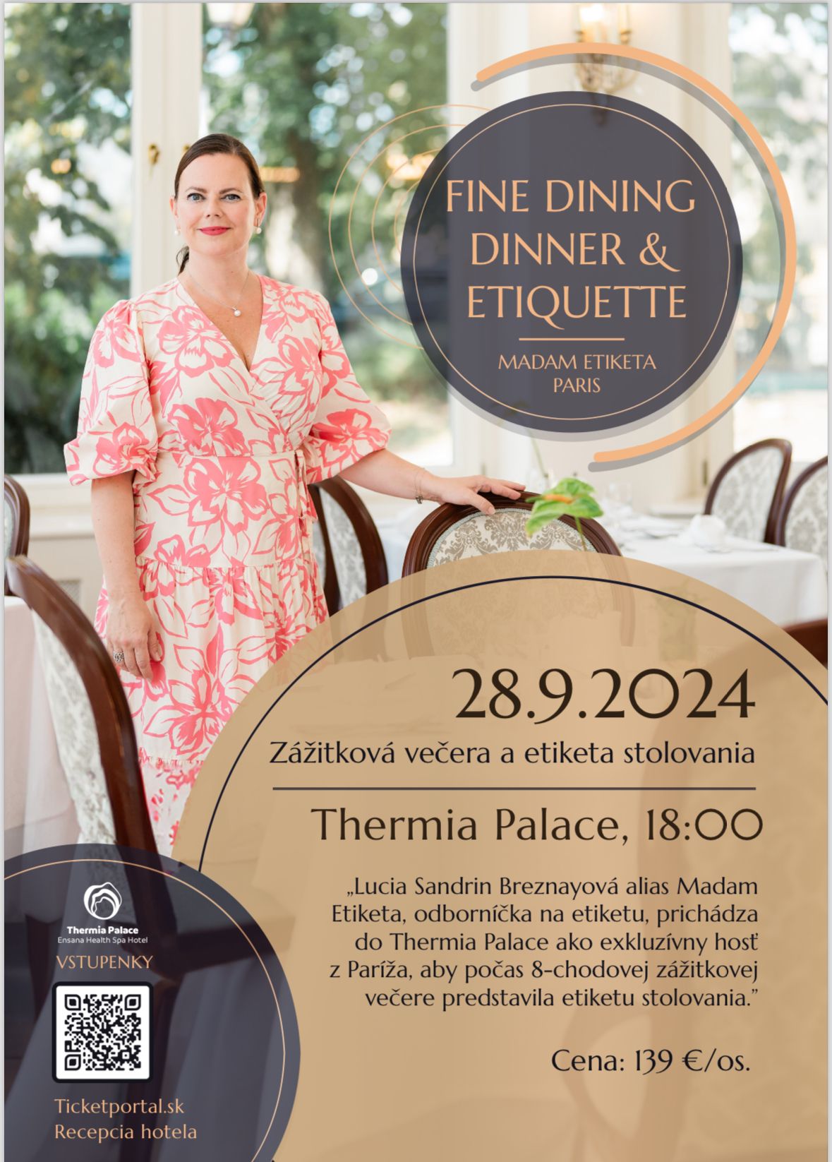 Exkluzívny fine-dining spojený s masterclassom etikety v Hoteli Thermia Palace*****